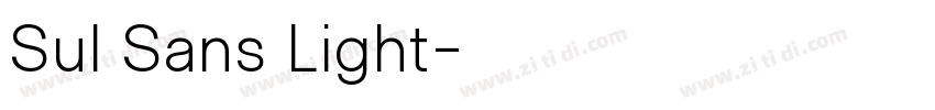Sul Sans Light字体转换